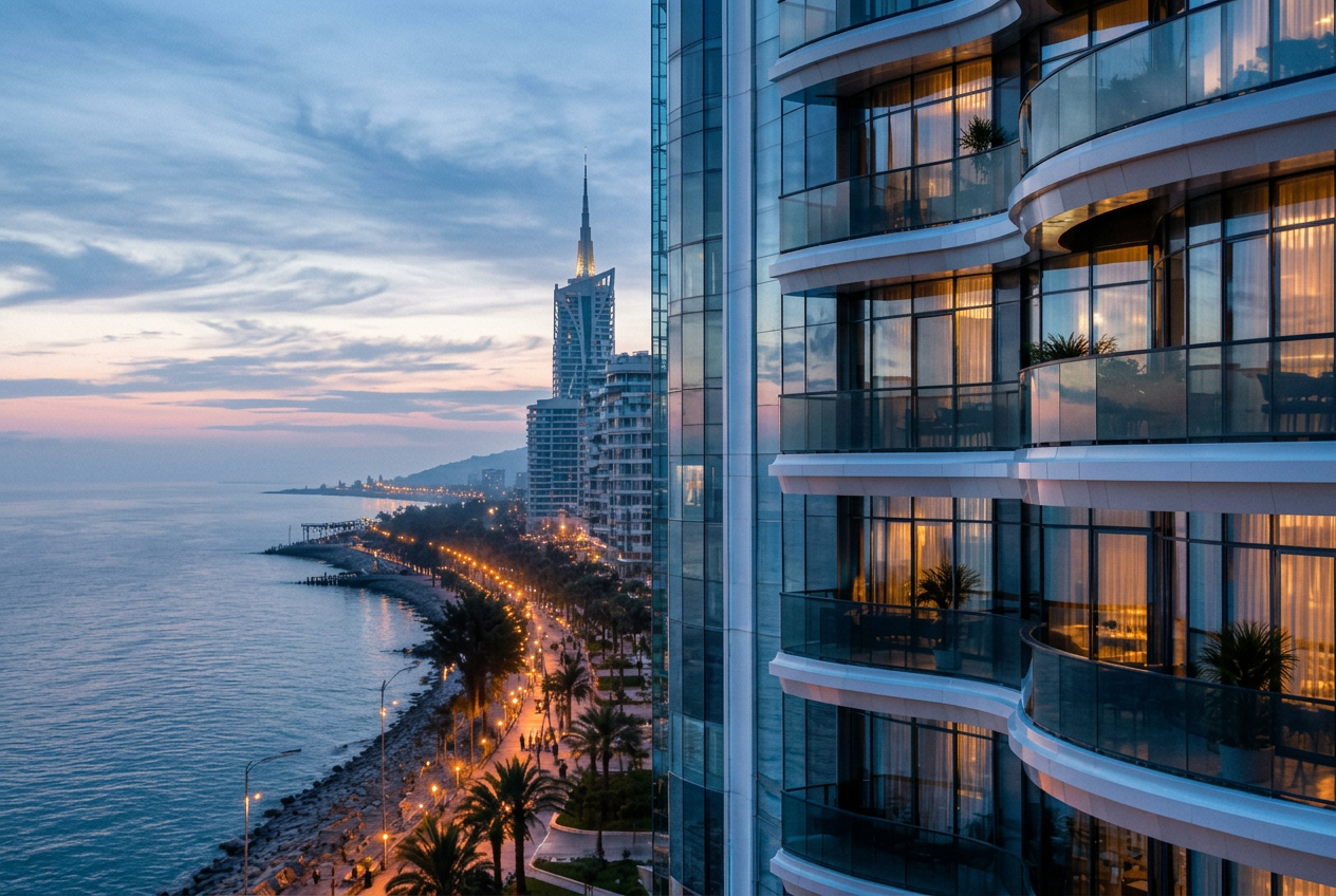 برج سكني جديد على الواجهة البحرية في باتومي